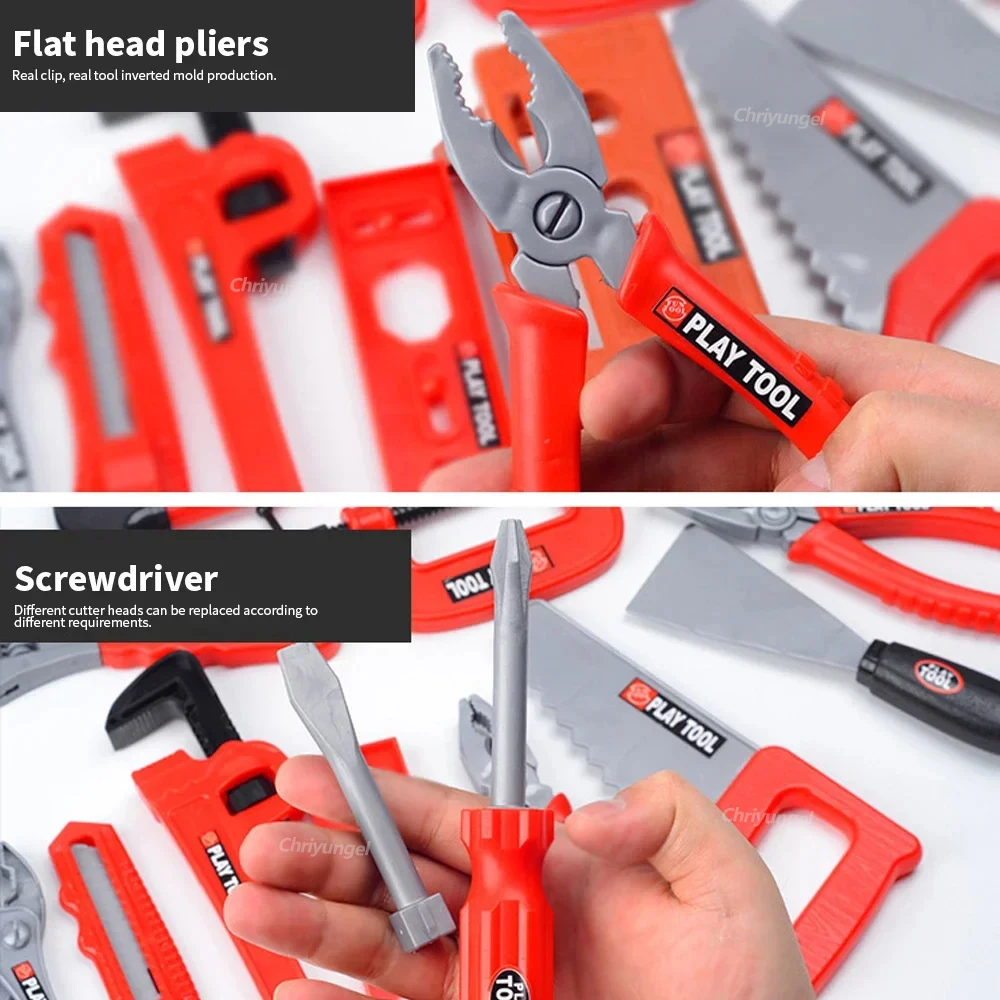 Kit d'outils de réparation pour enfants, jouets de construction en plastique avec tournevis pour tout-petits garçons et filles, 38/41 pièces
