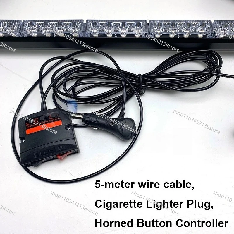 64 LED 88 Cm Arrow Warning Light Bar Auto Directional Indicator Light Emergency Turn Signal Traffic Advisor Strobe Lamp DC12-24V