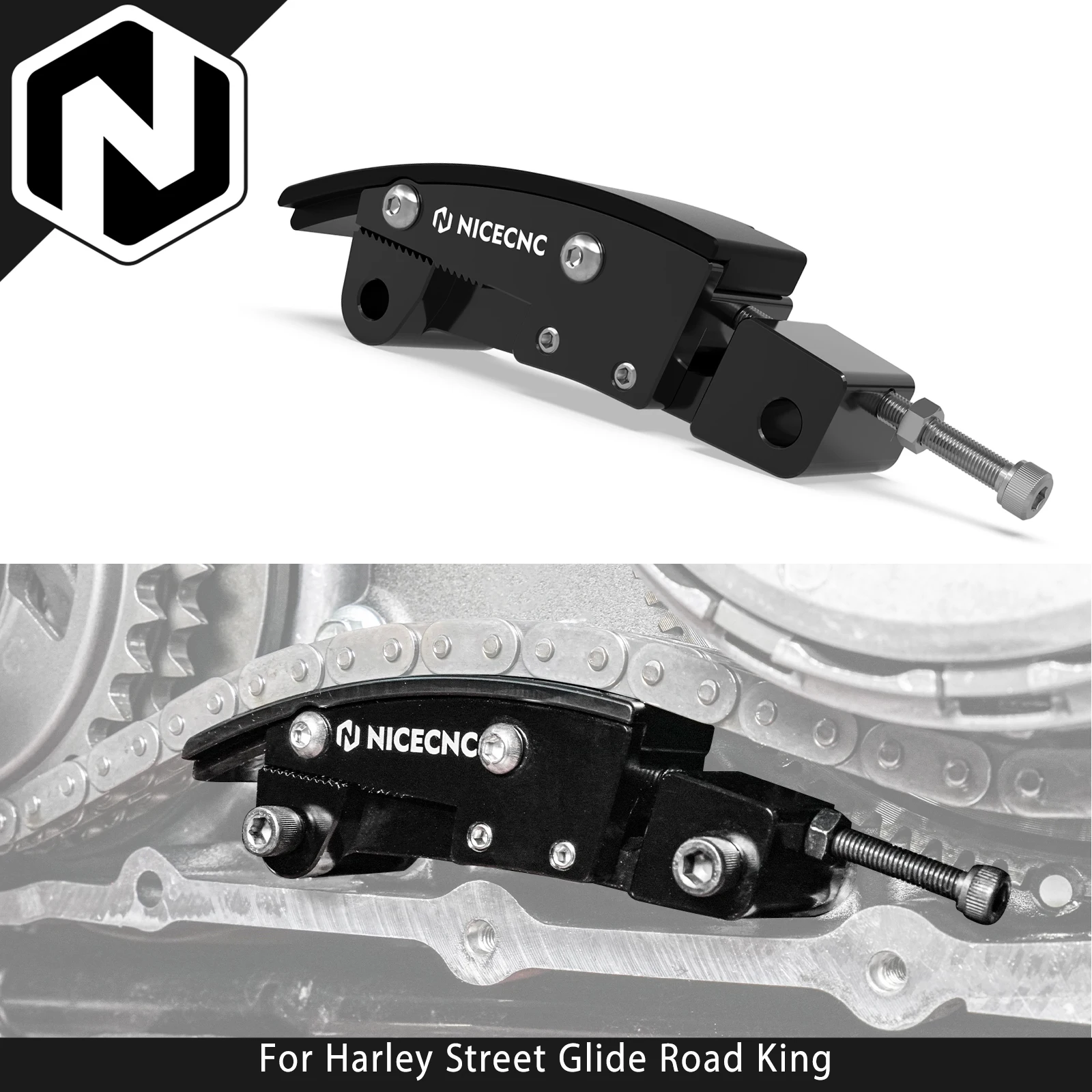 

Manual Primary Chain Tensioner For Harley Street Glide FLHX 1KBC Road King FLHR 1FBC Electra Glide Tri Glide Ultra Limited