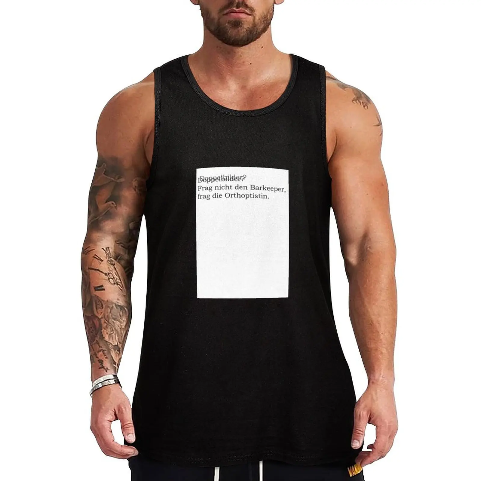 Double vision? Tank Top Gym T-shirts for men anime t-shirts mens gym clothes