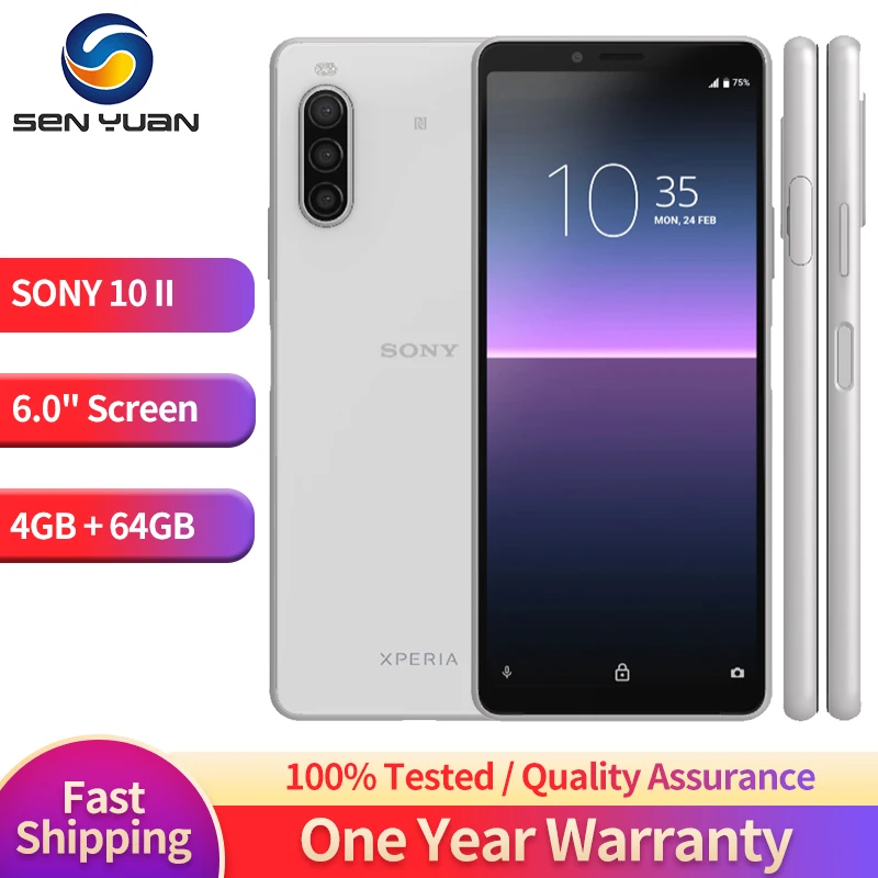 sony xperia 10 ii xqau51 xqau52 japao 4g lte celular sim 4gb 64gb camera tripla android octa core telefone celular original 01