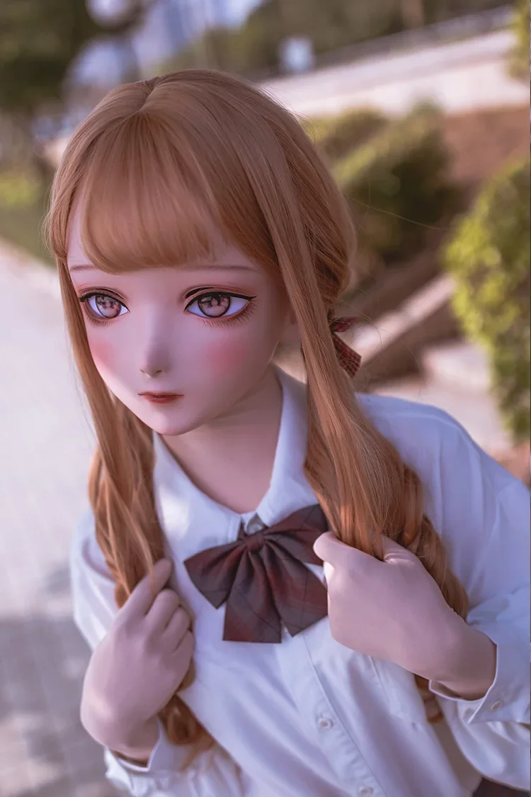 

(LiLi Mask-132) Милая Девушка BJD Смола Маска Головы На Заказ Косплей Япония Аниме Силиконовая Маска Кигуруми Cross Dressing Лолита Кукла