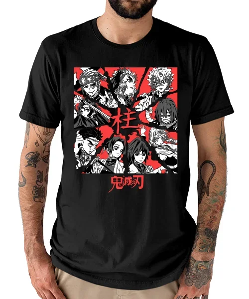 Camiseta unisex Kimetsu no Yaiba Personajes Cotton anime T-shirt