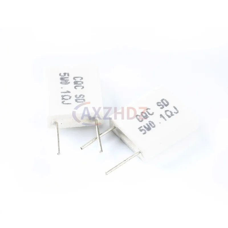5PCS BPR MPR SLR 5W 0.01R - 0.5R Non-inductive Ceramic Cement Resistor Resistance 0.05R 0.1R 0.15R 0.22R 0.25R 0.33R 0.47R Ohm