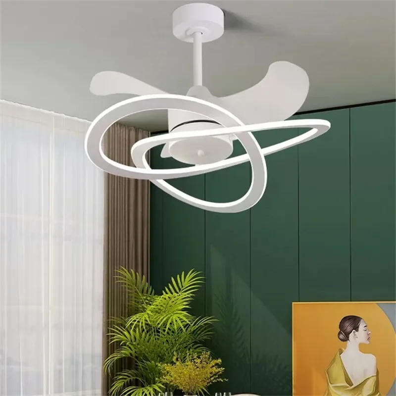 

BROTHER Contemporary Vintage Ceiling Fans Lights Creative LED White Lamp 3 Colors Remote Control for Home Living thing