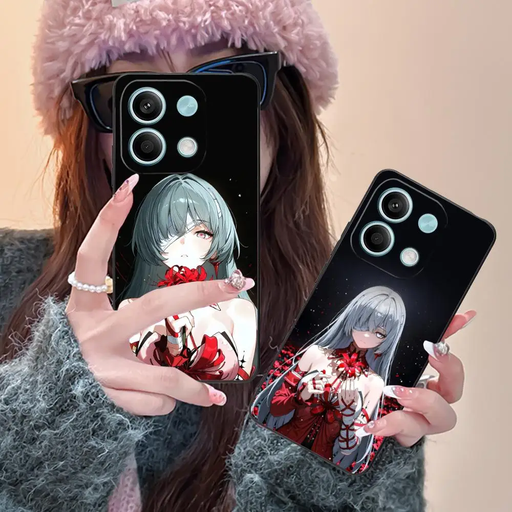 워더링 웨이브 프로로바 폰 케이스 (POCO F6 F5 F4 F3 F2 Pro GT C40용) 컬러 프린팅 보호 커버 고급 커버 스마트폰