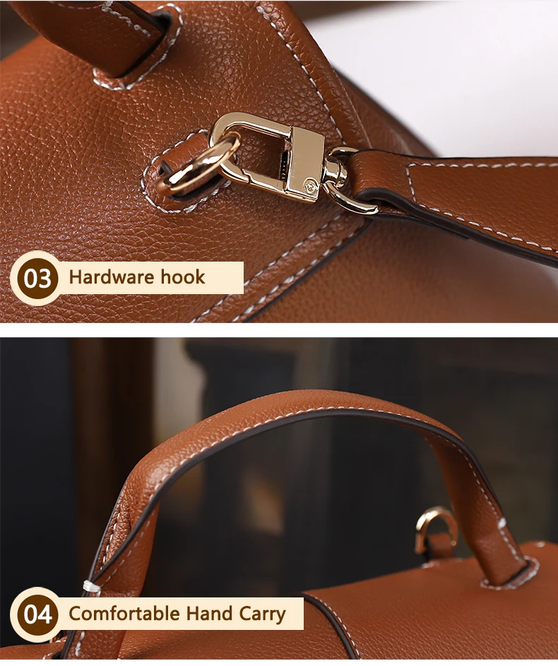 2026 Neue Retro Einfache Handtasche Vielseitig und Elegant Einfarbige Schulter-Umhängetasche Handtasche für Pendler – Detail 18