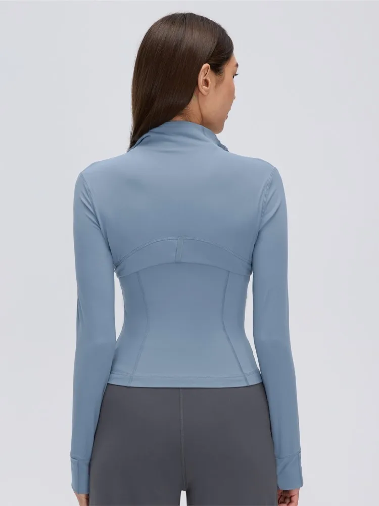 One Piece Sports Long Sleeve Zipper Top Women Gym Yoga Top Workout Clothes Sports T Shirt Fitness Activewear Running Tight Tops
