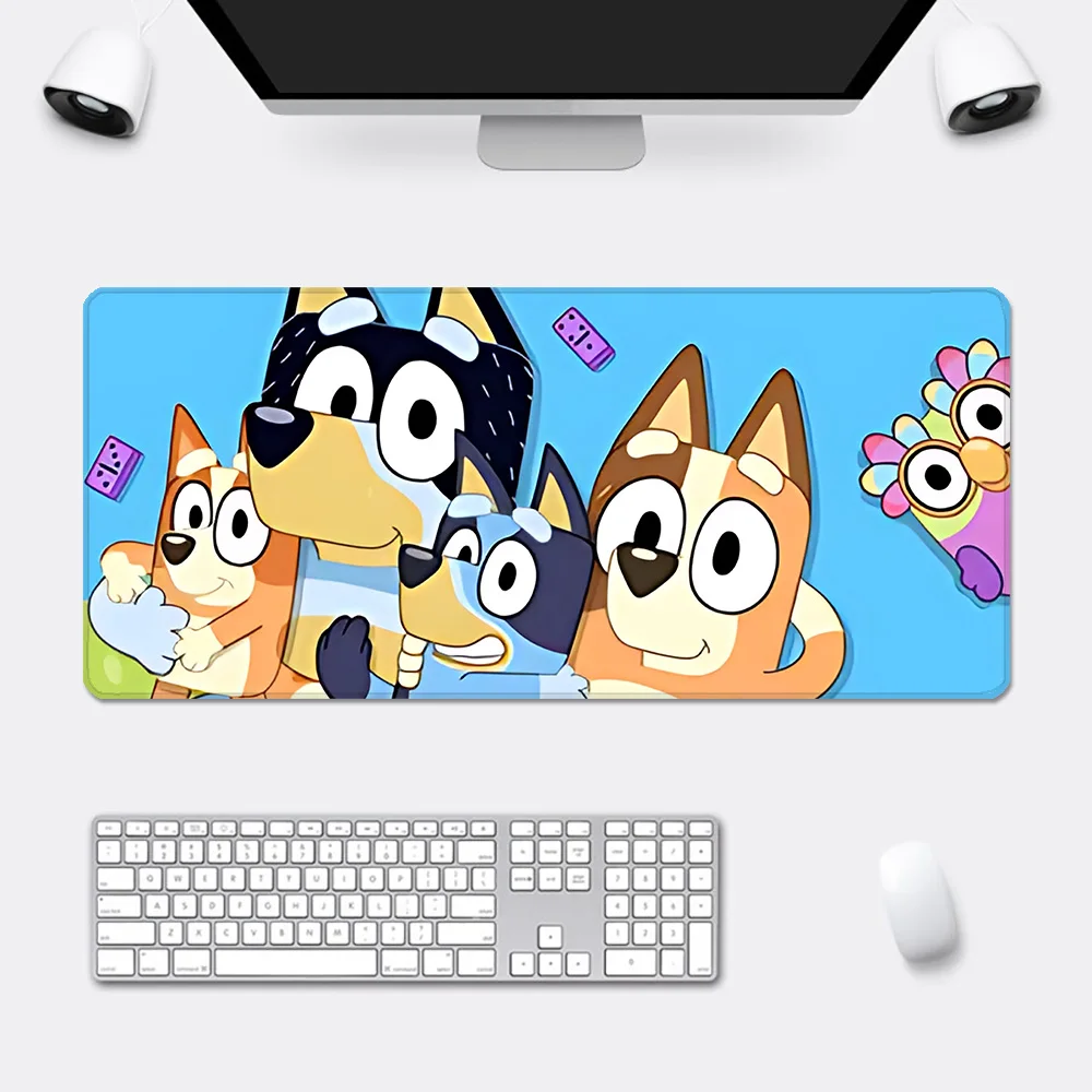 Cartoon Cute Dogs B-BlueyS Mousepad HD Printing Computer Gamers Locking Edge Non-slip Mouse Pad XXL90x40cm Keyboard PC Desk Pad