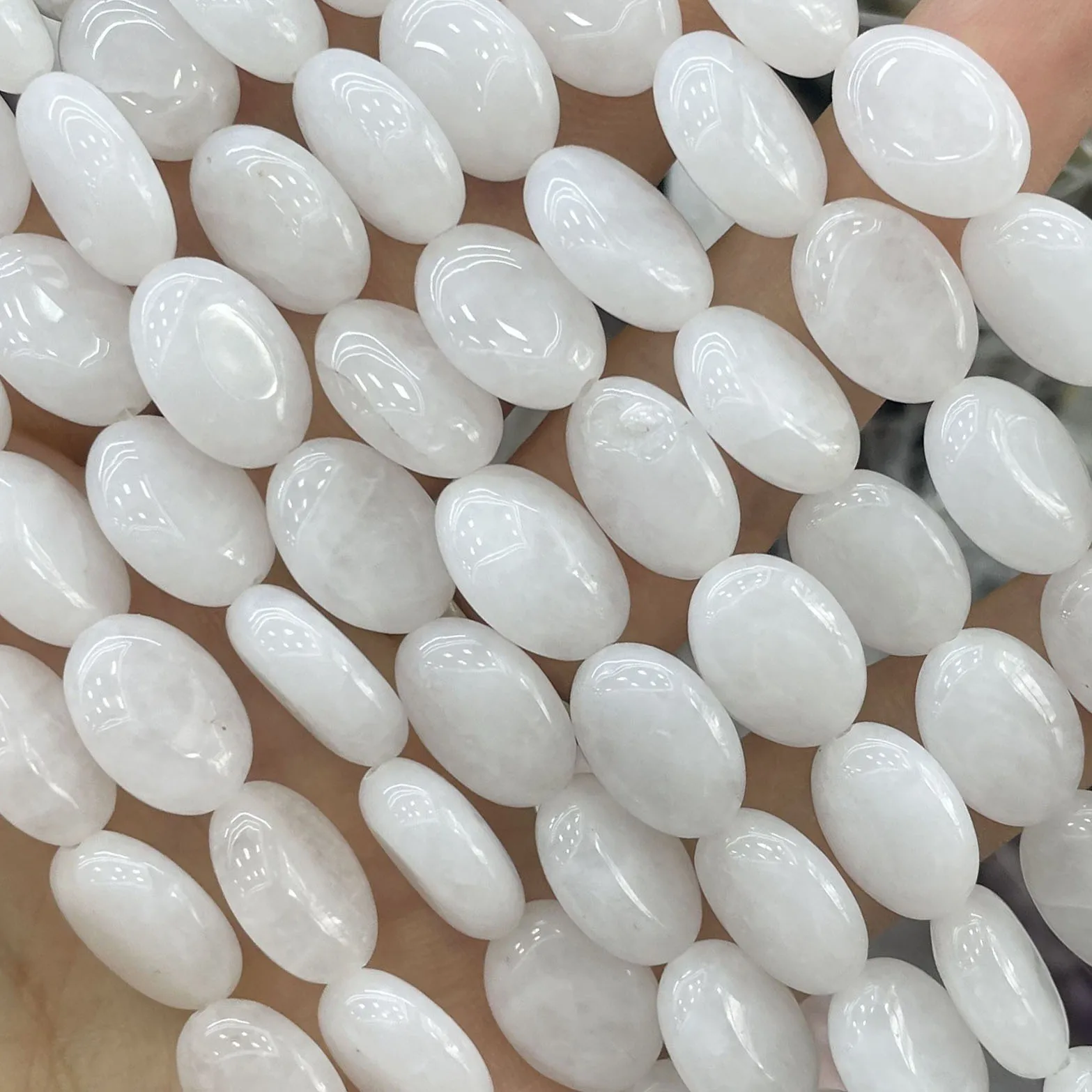10X14MM Naturstein ovale Form Achat Quarz Türkis Spacer Perlen DIY für Schmuckherstellung Armband Halskette Zubehör – Detail 5