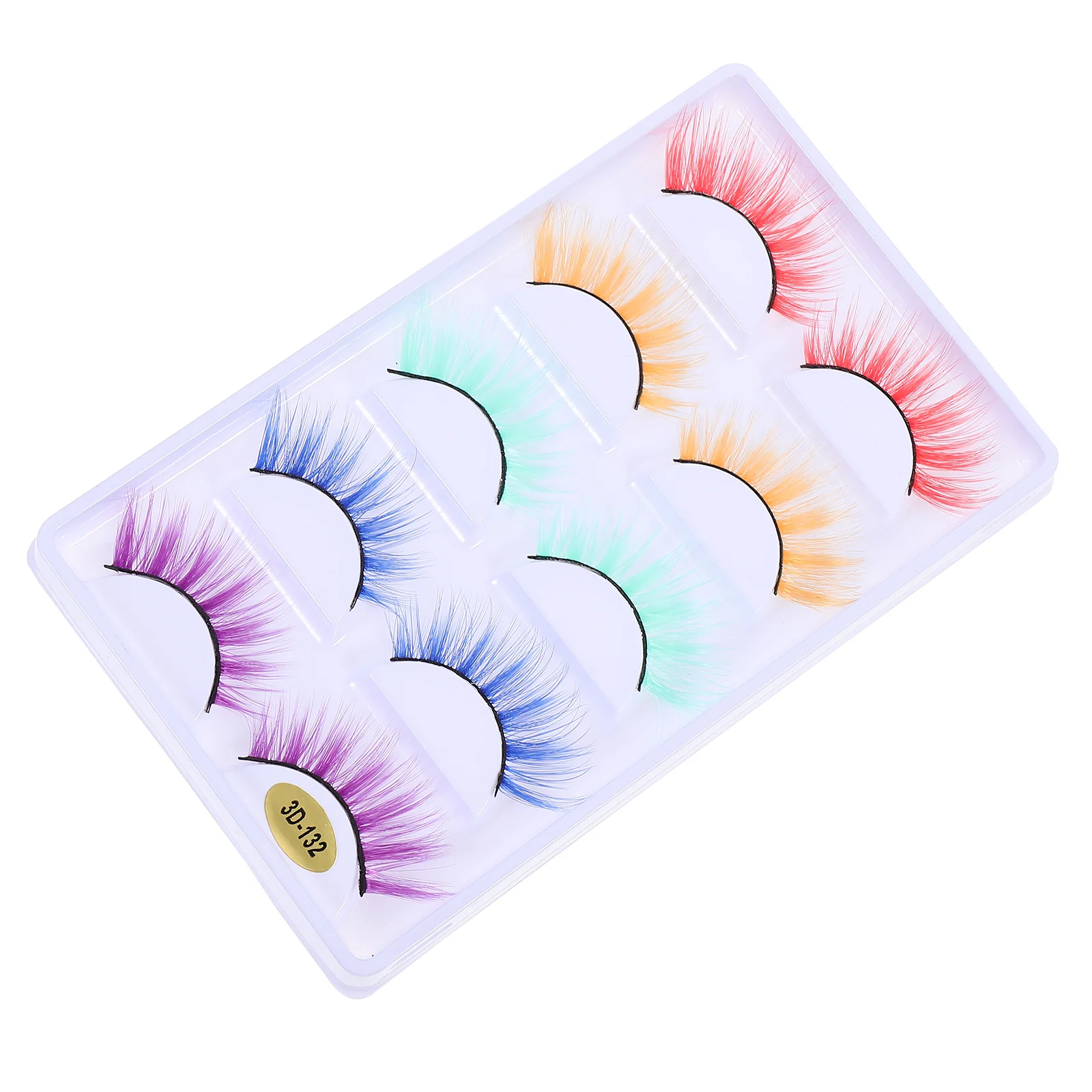 

5 Pairs 3D False Eyelashes Fiber Makeup Lashes Thick Volume Halloween Party Costume Stage Extension For Women Fake Lashes Dense