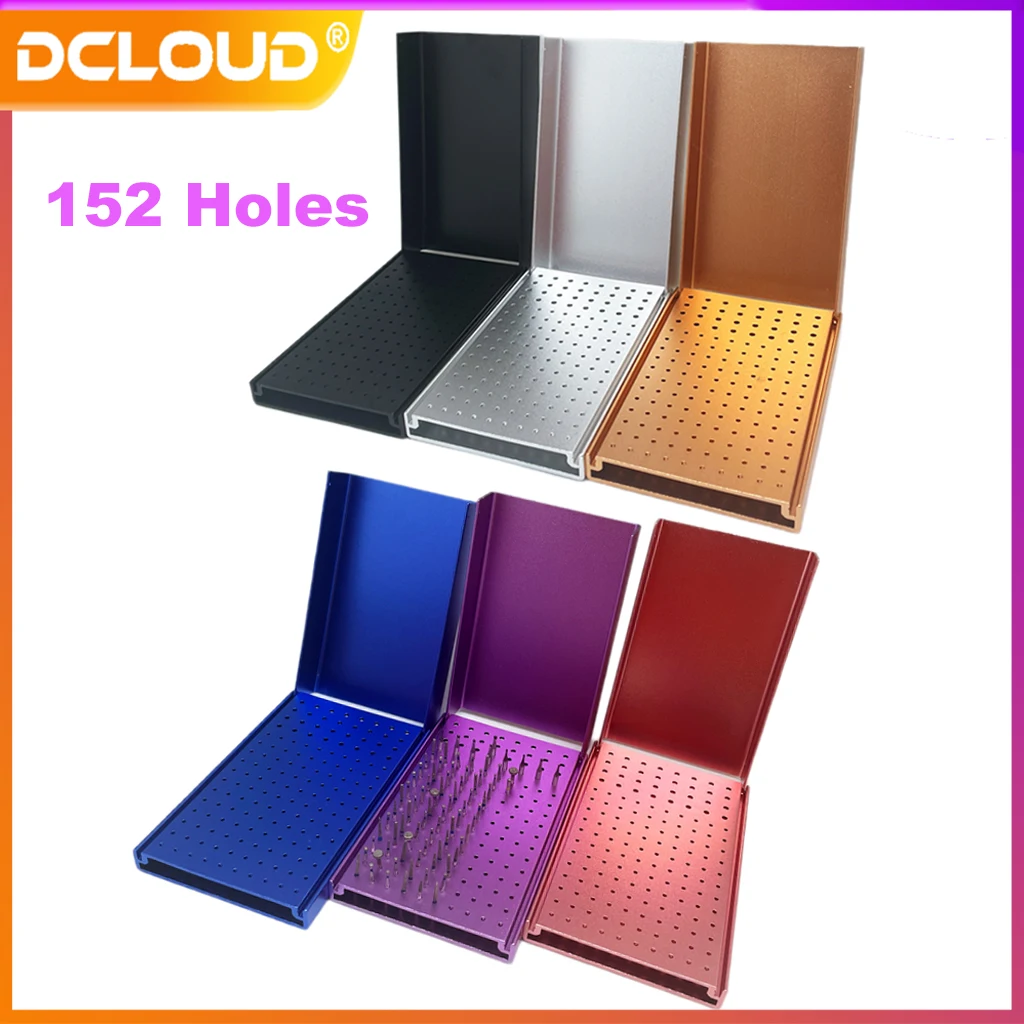 

152 Holes Autoclave Sterilizer Dental Burs Endo Cleaning Stand RA/FG Burs Storage Boxes Dentistry Lab Dental Organizers Box