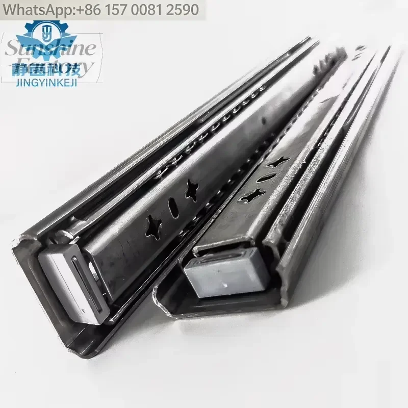 1000mm 304 Stainless Steel Heavy-duty Slide Rail 53 Wide Thickened RV Lockable Guide Railload-bearing Drawer Three-section