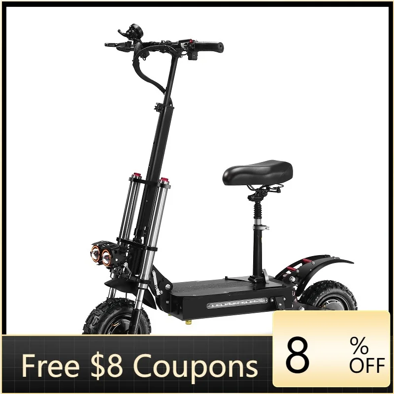 

STLF Advanced 2023 Factory Direct Free 11 Inch Off Road Tires 100km Max Mileage Long Range 5600W 60V Dual Motor Electric Scoote