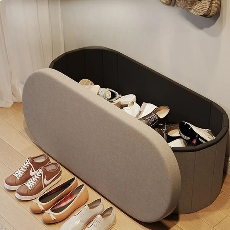 تخزين في الهواء الطلق مقعد عثماني مقعد الكبار أريكة مدخل المنزل مستطيلة تخزين الأحذية الصدر طوي مقاوم للماء أثاث متين #3