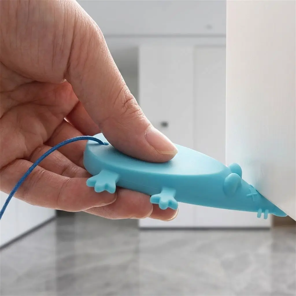Mouse Shaped Silicone Door Stop Cute Cartoon Door Stopper Creative Anti-collision Door Wedge