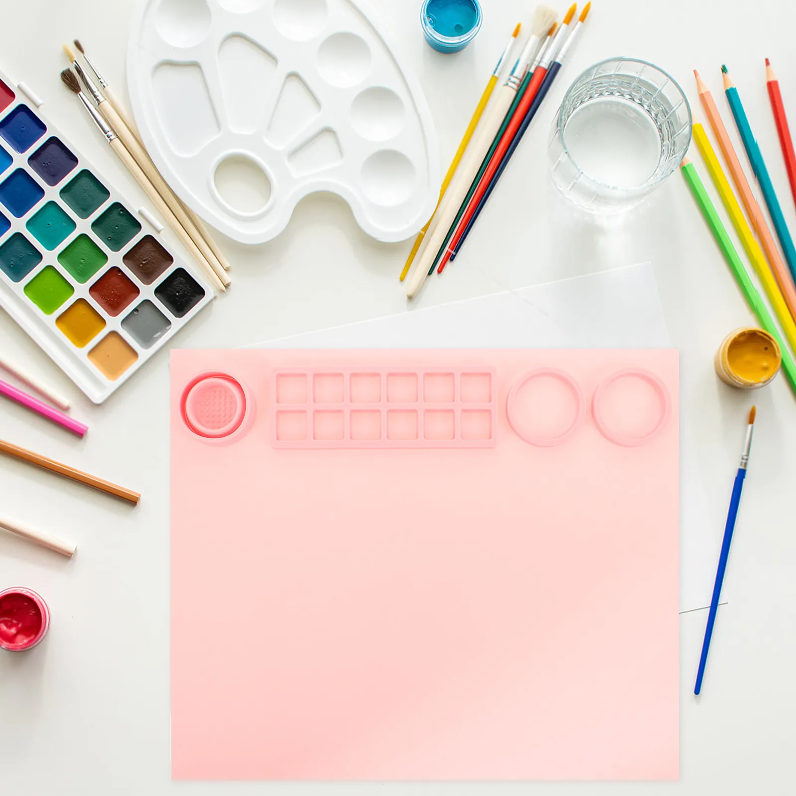 Silicone Silicone Art Mat For Craft Room Professional Non-stick Flexible Folding Oil Painting