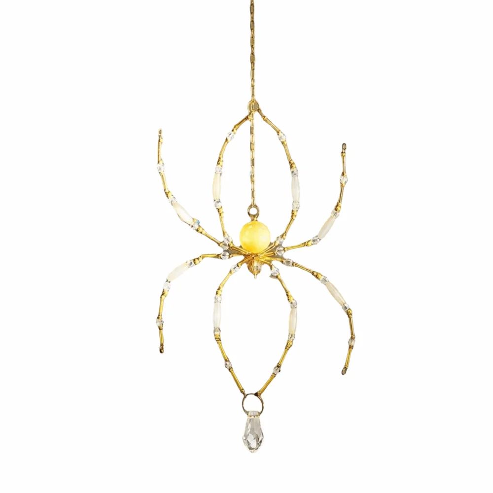 Beaded Spider Spider Sun Catcher Pink Crystal Spider Hang on Window Window Rainbow Prism Home Decoration Sunlight Catcher