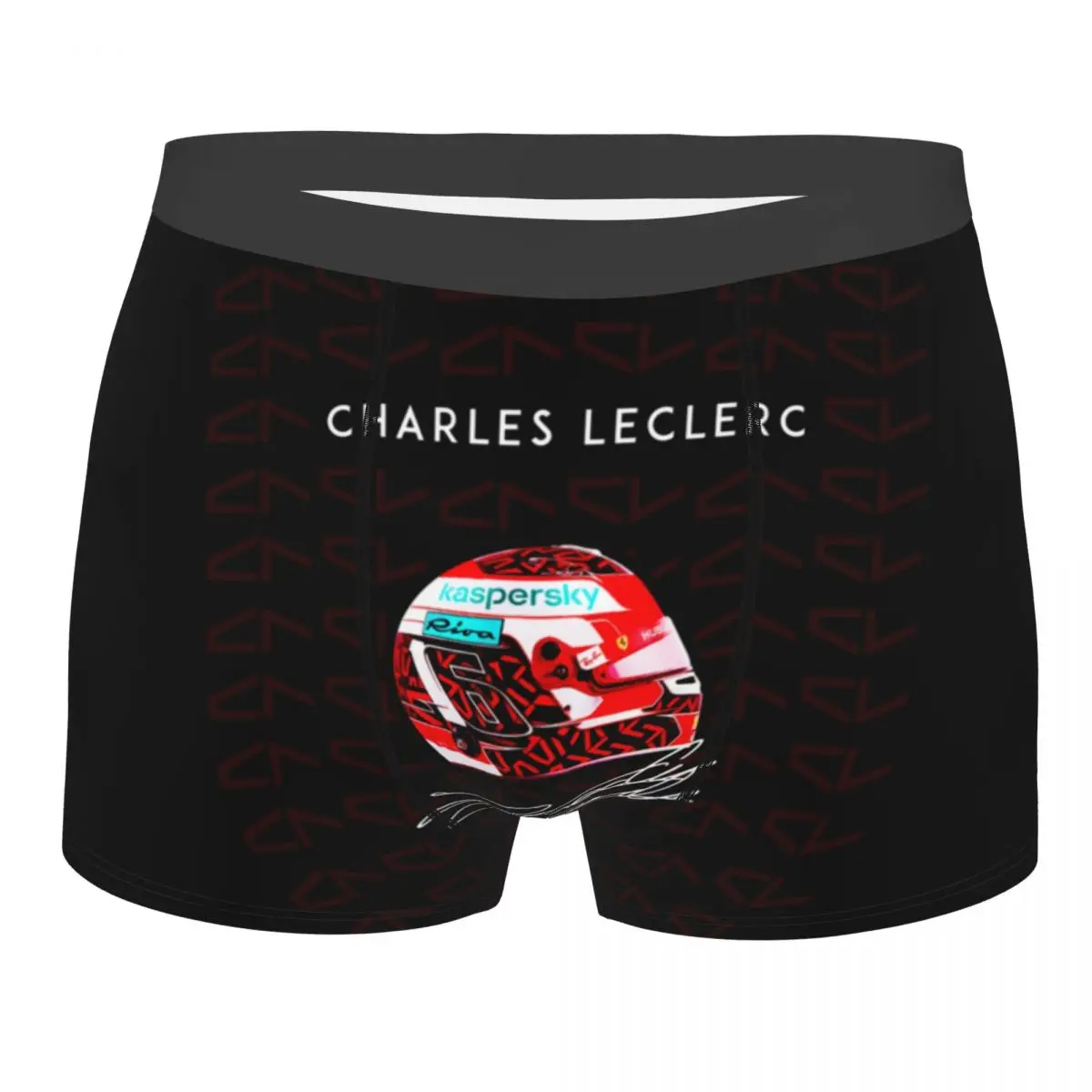 Custom LEC16 Racing Driver Signature Number Underwear Male Print Motorsports Boxer Briefs Shorts Panties Breathable Underpants