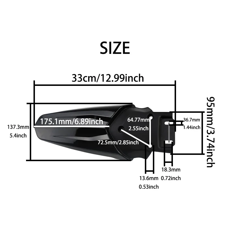 LESQUE Pit Dirt Bike Rear Fender Mudguard Wheel Splash Guard Mudflap Wing For Talaria Sting MX3 MX4 Electric Bike Scooter