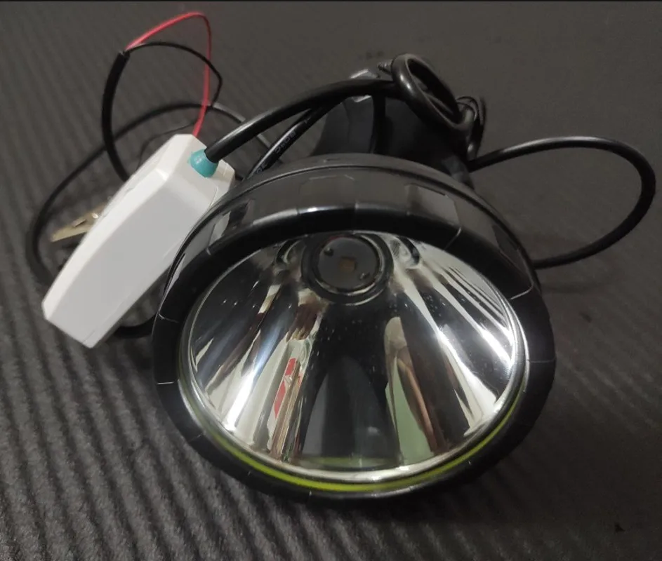 Clip-On External Battery Headlamp 15W 12V Outdoor Spotlight Diffuser Fishing Light Portable High-Intensity Head Mounted Light