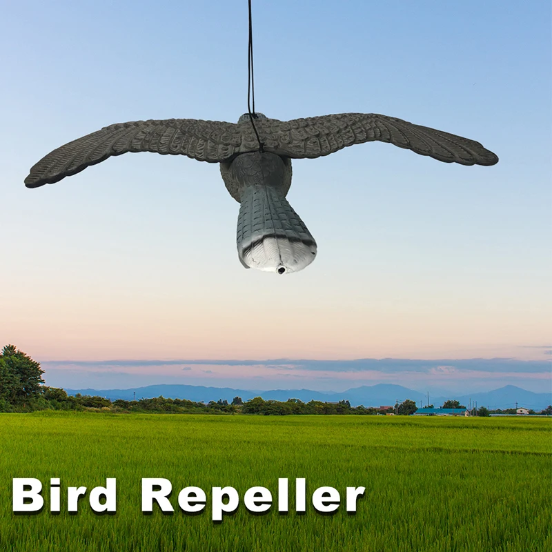 New Outdoor Plastic Flying Raven Hawk Bird Deterrent Scarecrow Hunting Decoy view 5