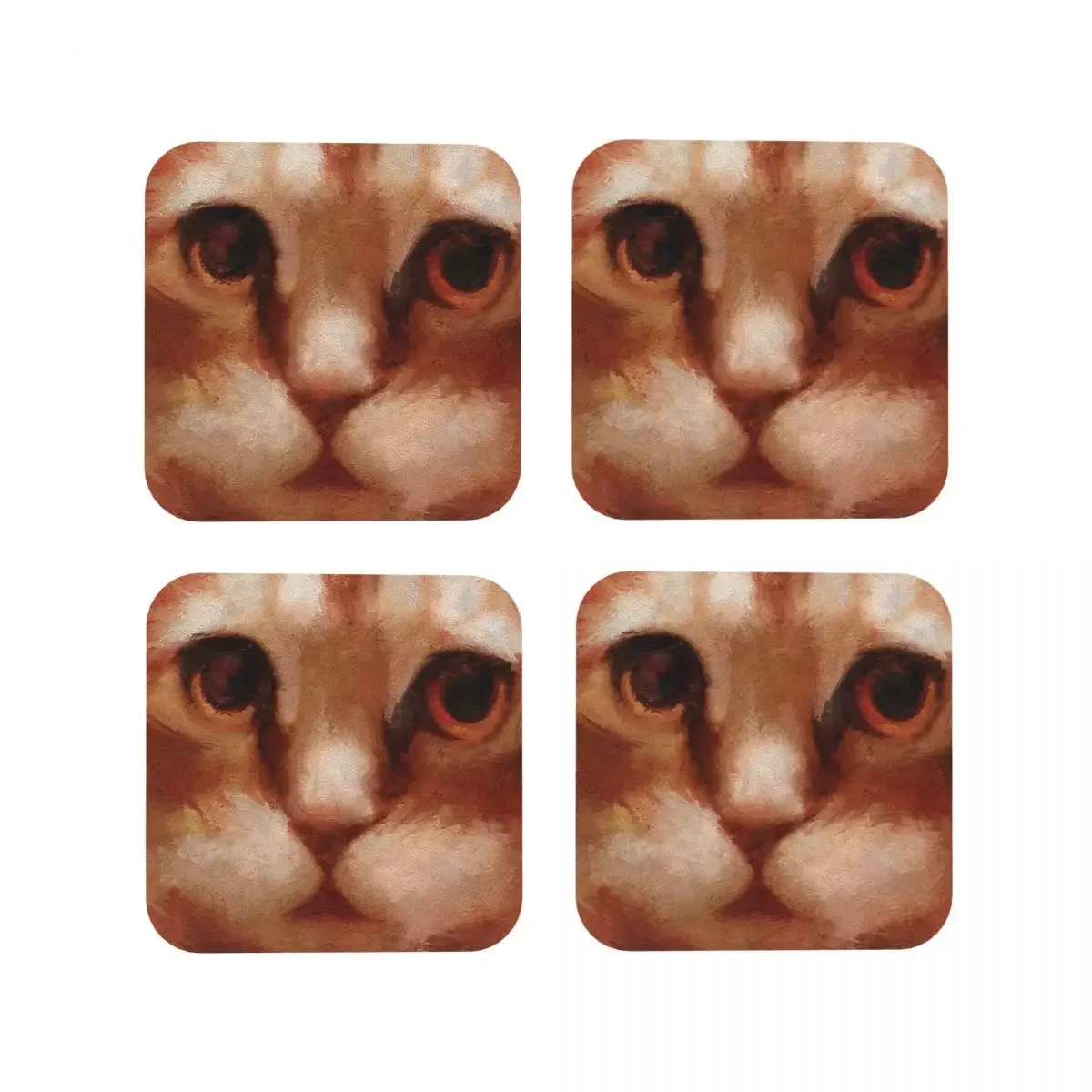 Agent Orange Coasters Kitchen Placemats Non-slip Insulation Cup Coffee Mats For Decor Home Tableware Pads Set of 4