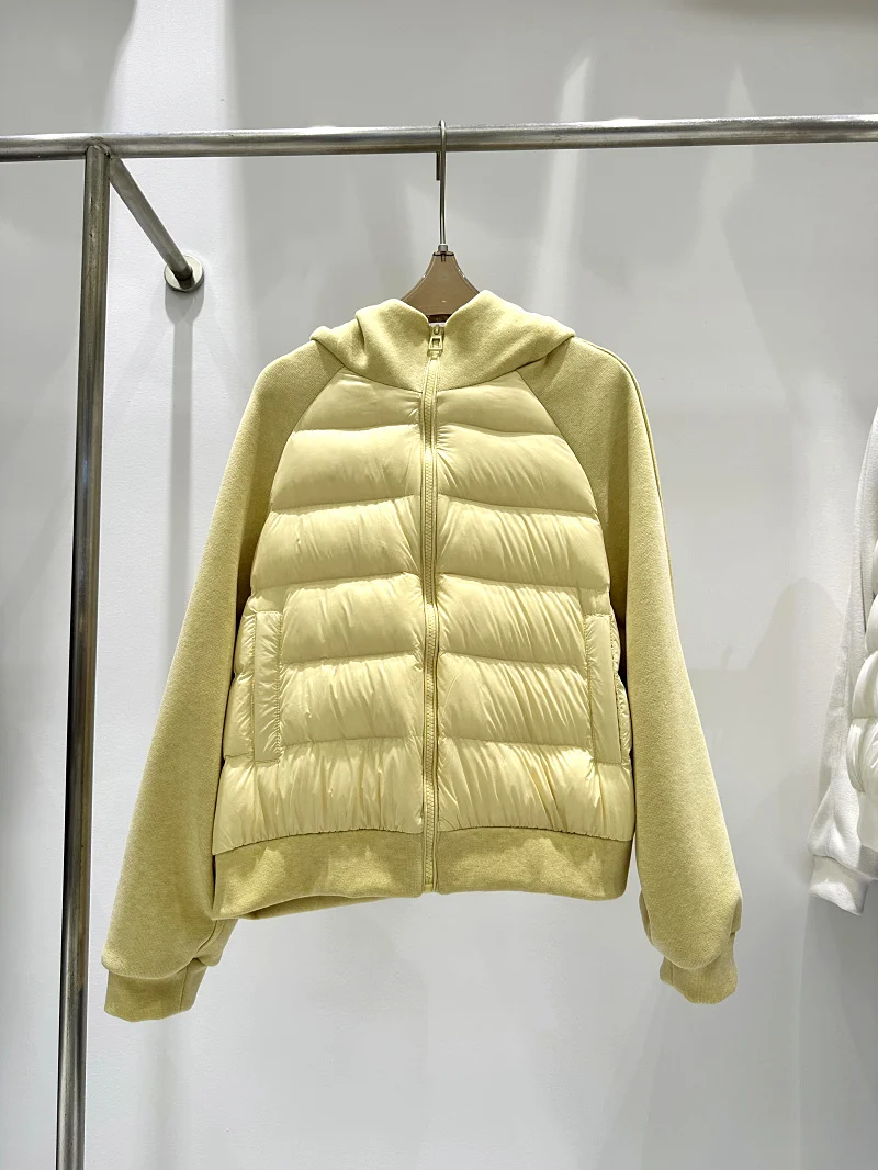 

Новая женская легкая пуховая куртка с капюшоном для осени и зимы, повседневная свободная верхняя одежда, модная уличная одежда