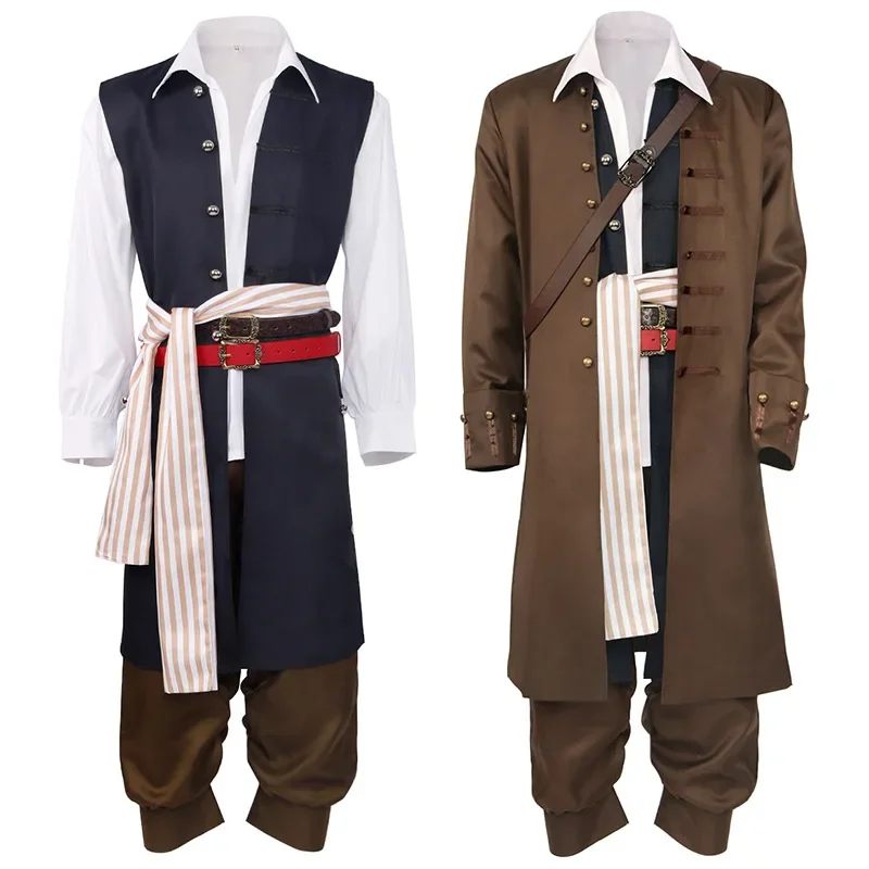 

Movie Pirates of the Caribbean Captain Jack Dance Platform Costume Performance Costume Cosplay Men's Costume