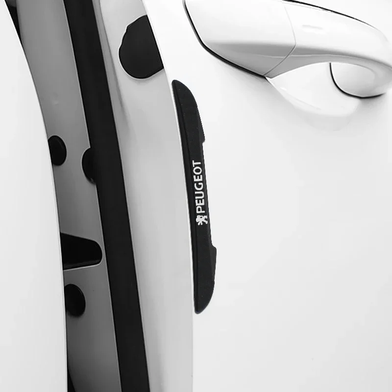 For Peugeot 208 3008 508 607 106 406 407 307 206 8 2008 207 107 Car Logo Anti-Collision Strip Auto Door Bumper Protector 4Pcs view 6