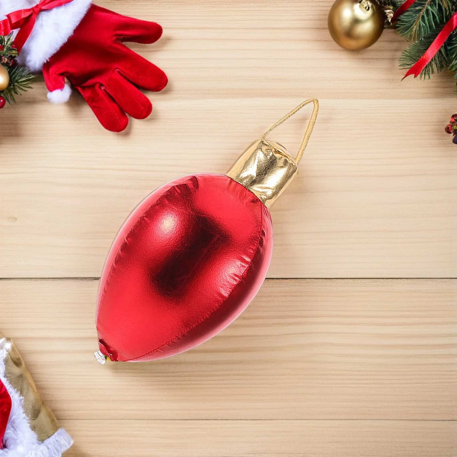 

Inflatable Christmas Light Bulb Outdoor Red Blow-Up Xmas Tree Bulb Balloon Hanging Ornament Yard Porch Holiday Decorations