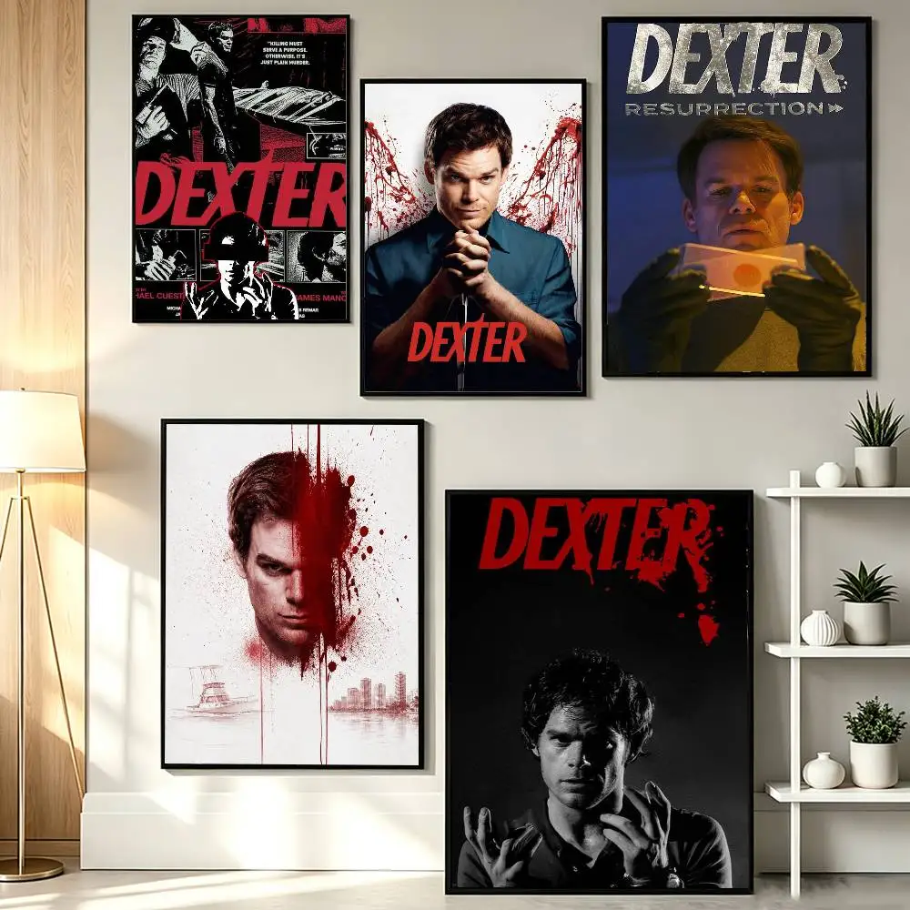 Crime Thriller D-Dexter Morgan   Poster HD Self Adhesive Waterproof Wall Art Ideal for Home Office Dorm Gift