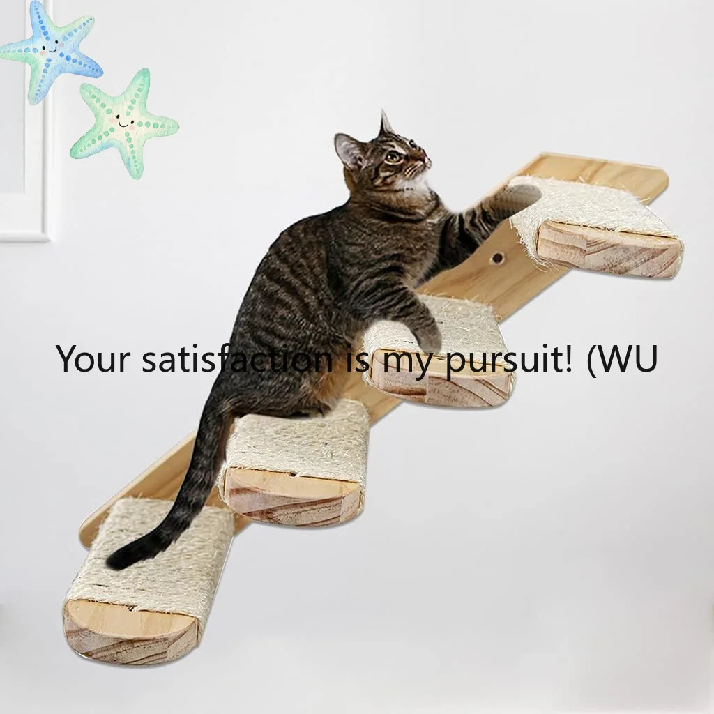ZOCI-Wall-mounted cat climbing frame climbing ladder Multi-layer climbing stairs Vertical durable