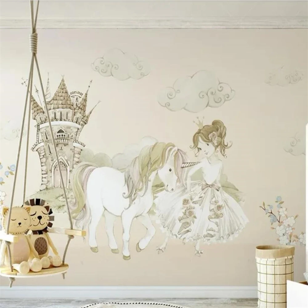 custom papel de parede 3d forest wallpaper Nature Landscape unicorn Wall paper Mural Living Room Bedroom Backdrop wall stickers