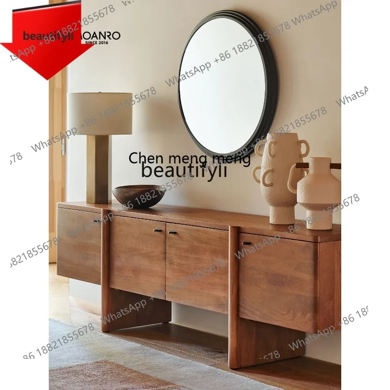 

2003 Medieval TV cabinet Solid wood living room Household storage locker Decorative cabinet against the wall entrance