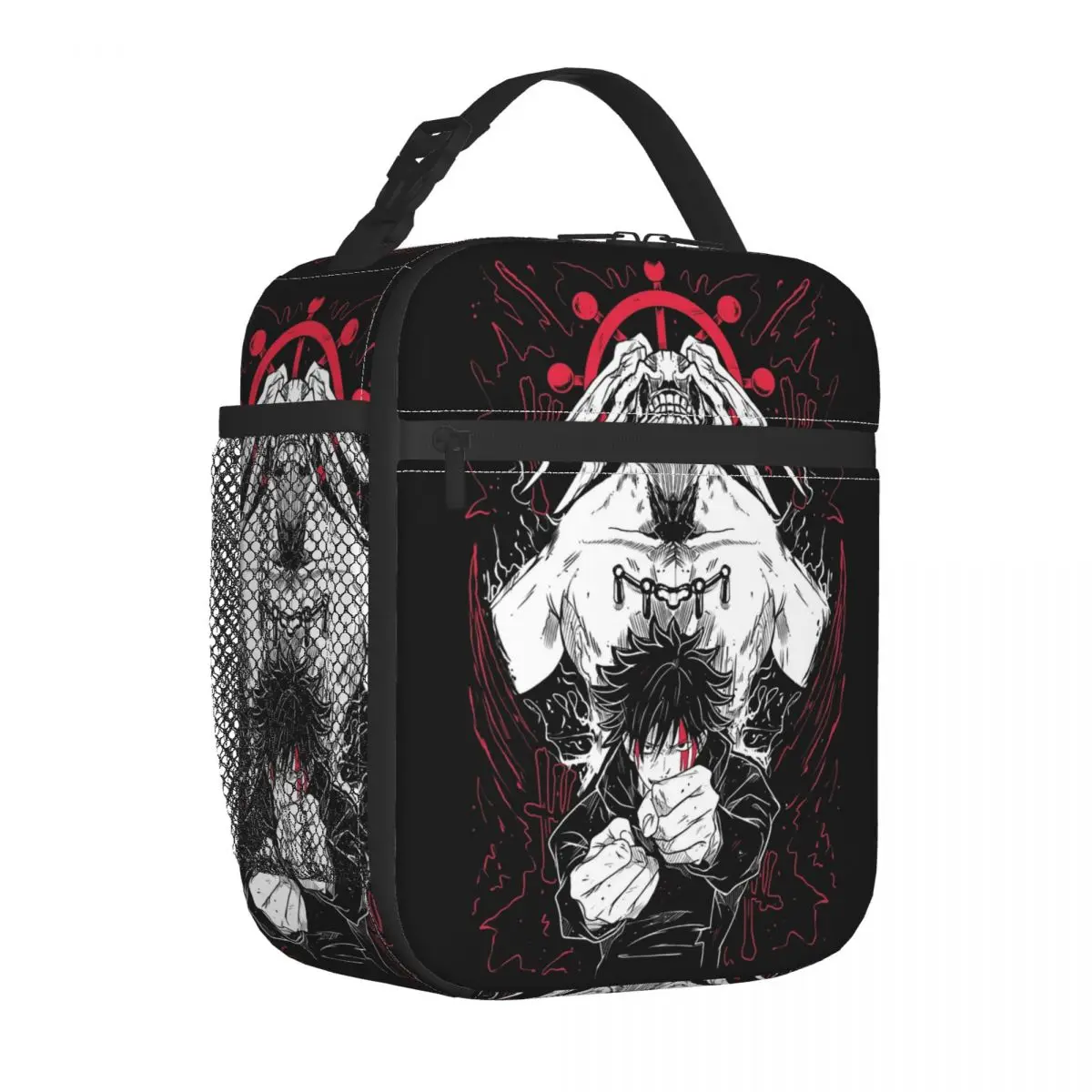 megumi-fushiguro-jjk-anime-isolado-almoco-saco-de-alta-capacidade-recipiente-de-refeicao-saco-termico-tote-lancheira-escola-viagem-bento-bolsa