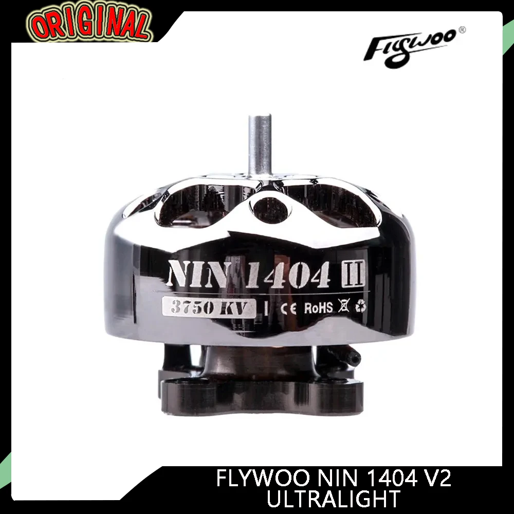 

Flywoo NIN 1404 V2 Ultralight FPV Motor - 2750/3750/4850KV for Whoop/Toothpick Drones