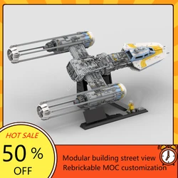 7841PCS MOC Space Battle UCS 1:16 Y-Wing Gold Squadron Model Building Blocks Technology Bricks DIY Creative Assemble Toys Gifts