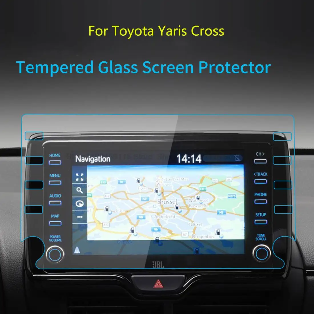 Tempered Glass screen protector Film For Toyota Yaris Cross 2020 2021 2022 8 Inch Car  GPS Navigation anti-scratch accessory