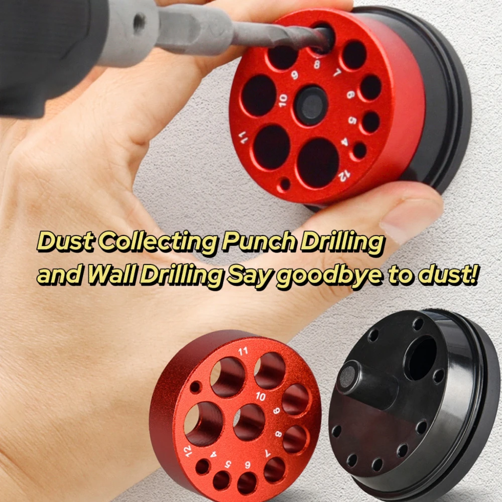 Electric Hammer Drill Dust Cover ABS Multi-Aperture dust catcher Dust Collector 9 Holes Shockproof AntiSlip Drilling Accessories