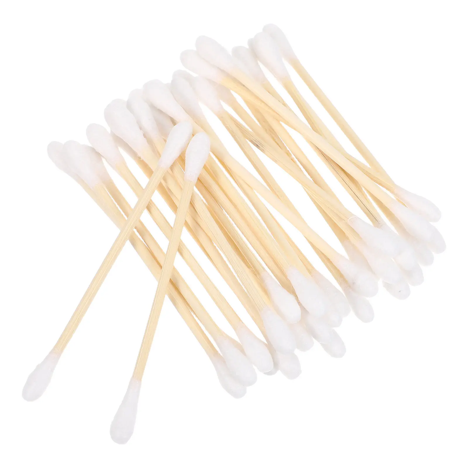 30Pcs Multifunctional Cotton Swabs Wooden Stick Precision Tip for Ear Cleaning Makeup Removal Facial Cleansing Eyebrow Eyelash