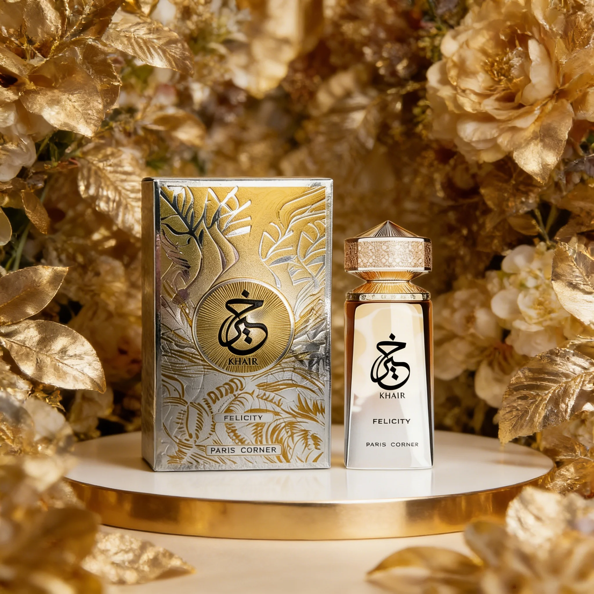 Paris Corner Khair Felicity Eau de Parfum, Rich Oriental Woody Spicy Unisex Perfume, Long Lasting Luxury Fragrance, Ideal Holida