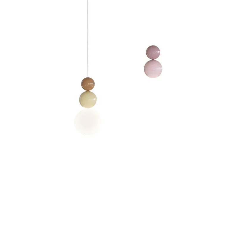 

Master bedroom bedside chandelier, modern simple TV background wall, advanced creative personalized small chandelier