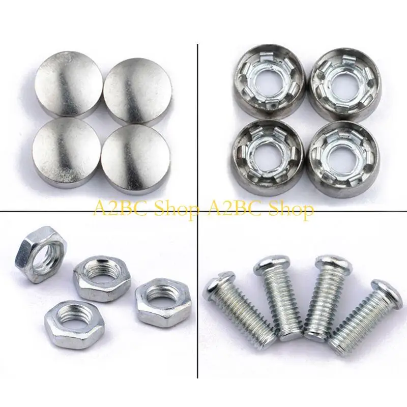 A2BC Car Truck License Plate Frames Latches Cover Fasteners Anti-Theft DIY Universal