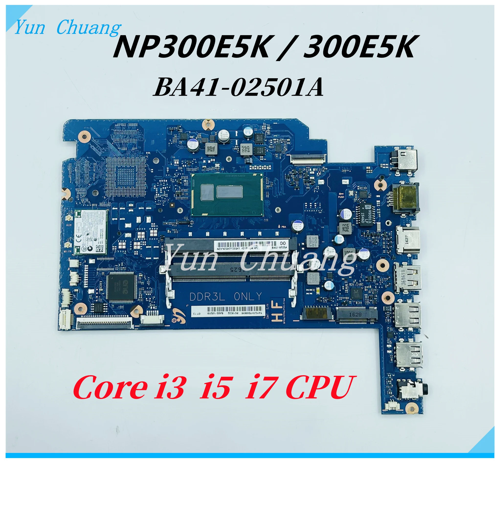 mainboard para samsung np300e5k 300e5k computador portatil placa mae com sr243 3215u cpu ddr3l 100 trabalho de teste ba9216525a ba4102501a 01