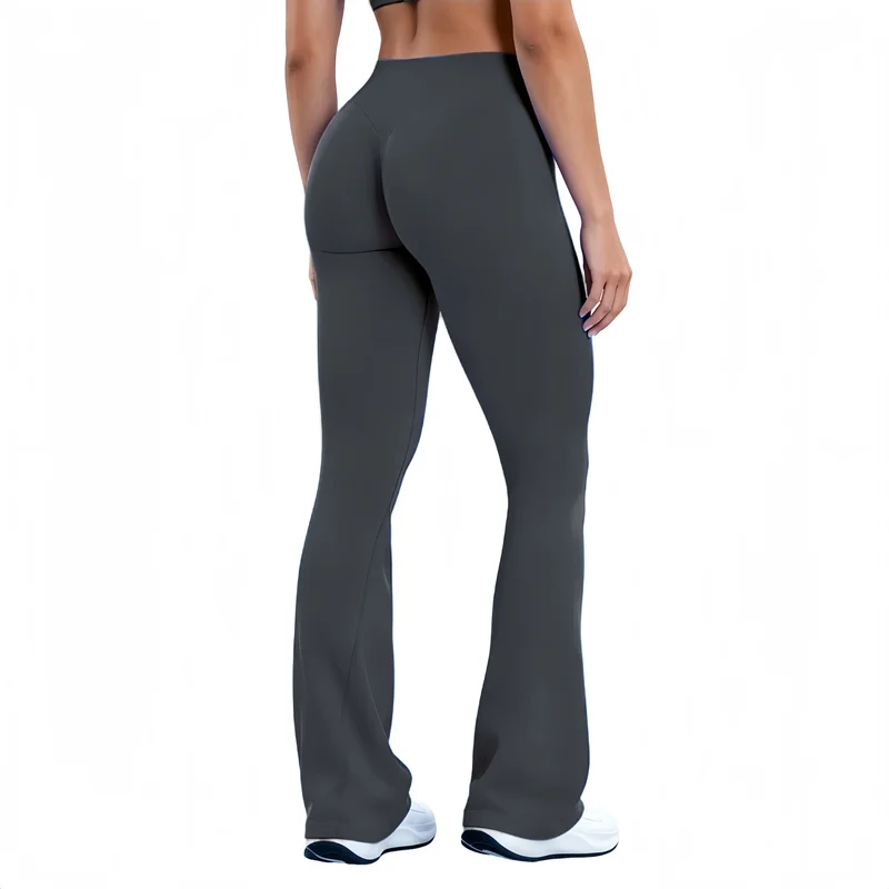 Dames sport flared leggings naadloze snel drogende ademende kreukvrije heupliftende yoga flare broek gym fitness workout pilates kleding