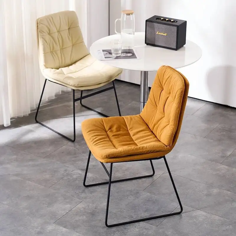 Cadeiras de jantar luxuosas macias de veludo vintage, café, ergonômico, escritório, relaxante, sala de estar, salão de beleza, móveis para casa xy50dc