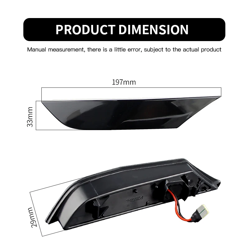 

2PCS LED Side Marker Lights Canbus For Nissan GTR R35 2007 2008 2009 2010 2011 2012 2013-2017 Turn Signal Lamps Car Accessories