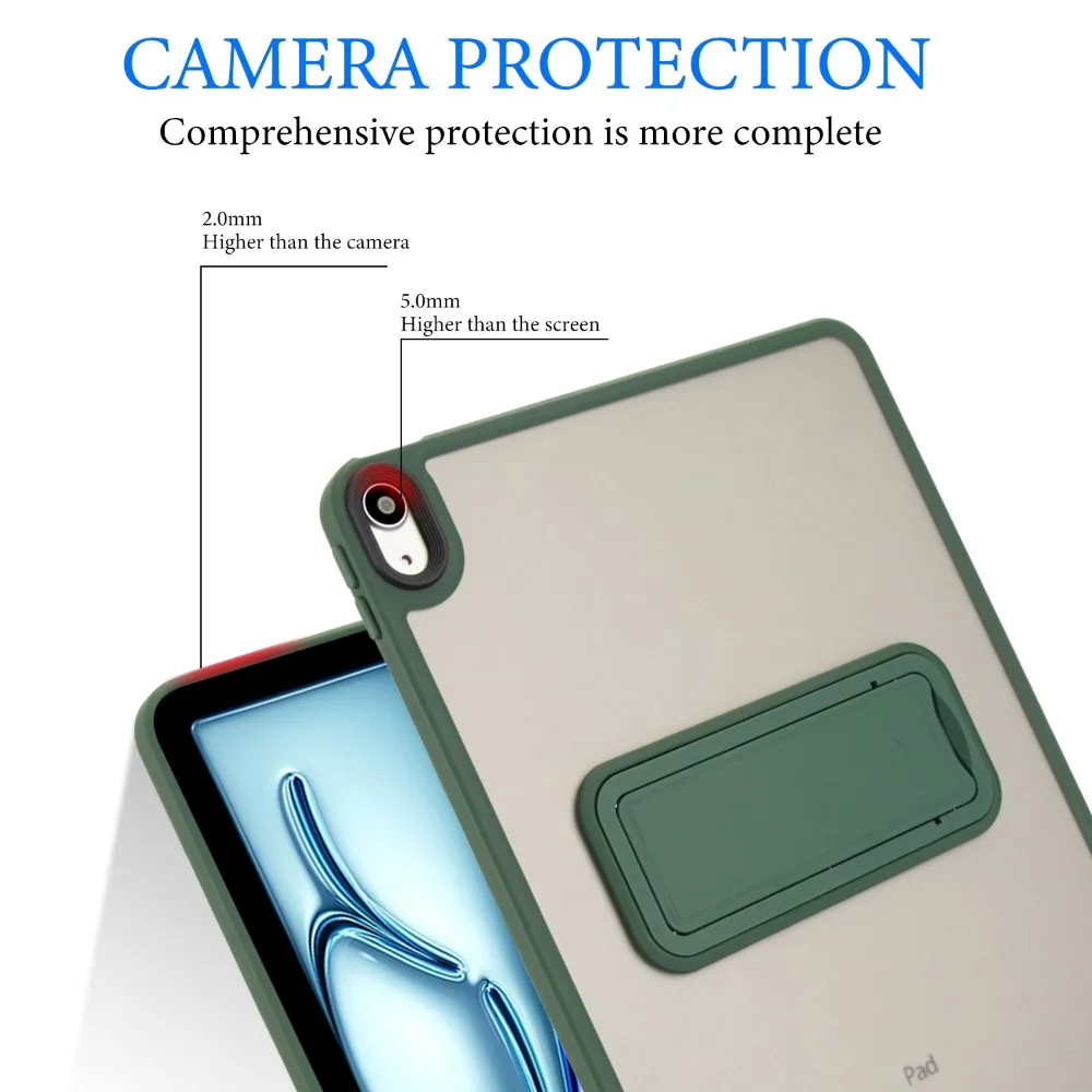 Für iPad 5. 6. 9,7' 7. 8. 9. 10,2' Air 4 Air 5 Air 11 A16 2025 Pro11 10. iPad Mini 4 5 6 7 Harte PC+TPU Standhülle – Detail 14
