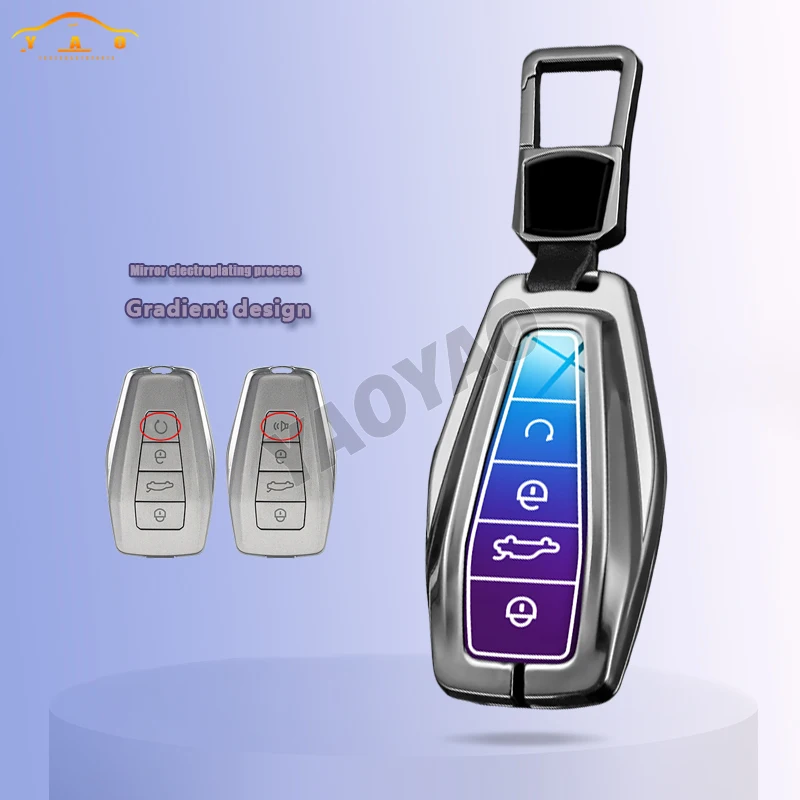 

Zinc Alloy Gradient Color Car Remote Key Shell For Geely Atlas Boyue NL3 Coolray 2024 X6 X7 EX7 Emgrand Kulrey GT GC9